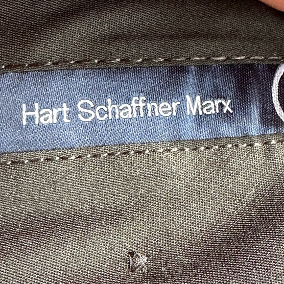 Hart Schaffner Marx Charcoal Gray Pleated Front Deep Pockets Dress Pants Sz 34. - Picture 11 of 15